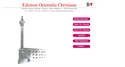 Desktop Screenshot of orientaliachristiana.it
